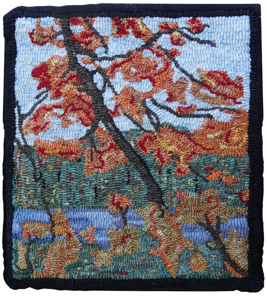 Tom Thomson - Fall. Adaptation. Hooked by Christina Delaney.
