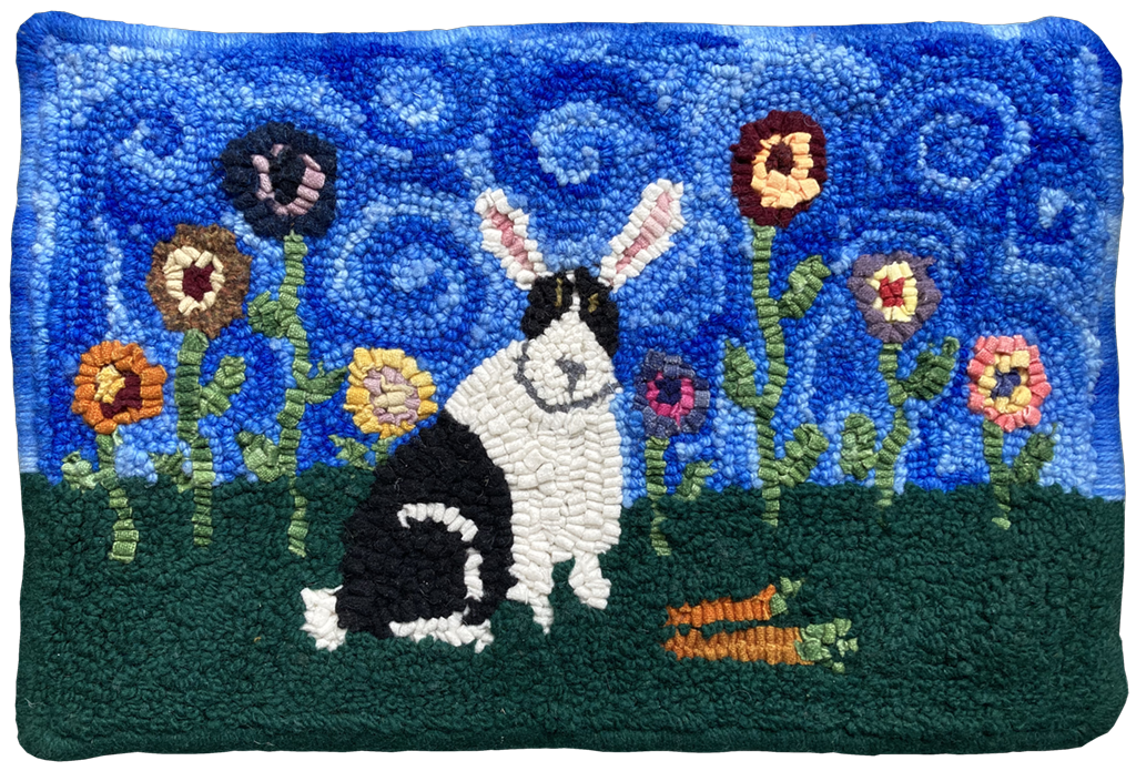 SR_01_1024fr Garden Bunny (Lapin de Jardin). Design de Judy Lambros crocheté par Sue Rolland-Dawson.